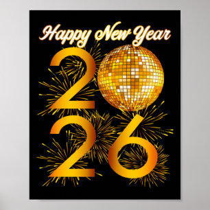Silvester Party - Happy New Year 2026 Long Sle Poster