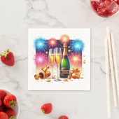 Silvester Party Jahr Champagner Serviette (Beispiel)