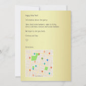 Silvester Party Karte Einladung (Rückseite)