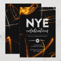 Silvester Party Lichtfunkler Einladung