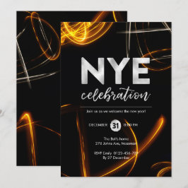 Silvester Party Lichtfunkler Einladung