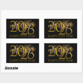 Silvester Party liefert 2023 glückliches neues Jah Rechteckiger Aufkleber (Blatt)