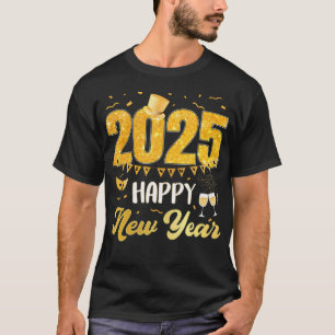 Silvester Party liefert 2025 glückliches neues Jah T-Shirt