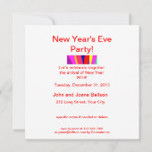 Silvester-Party, Malkunst Einladung (Rückseite)