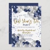 Silvester Party-Marineballons Einladung (Vorne/Hinten)