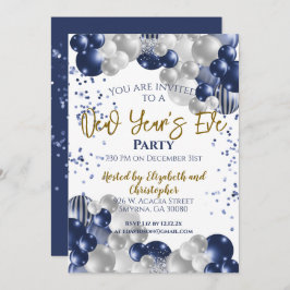 Silvester Party-Marineballons Einladung