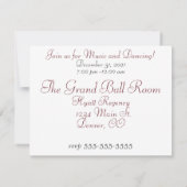 Silvester Party Mitteilungskarte (Rückseite)