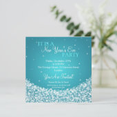 Silvester Party Night Sparkasse Einladung (Stehend Vorderseite)