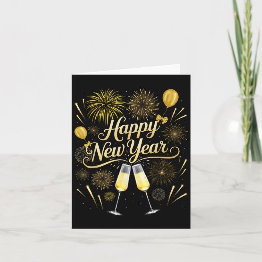 Silvester Party Nye Matching Family Happy Neu Karte (Vorderseite)