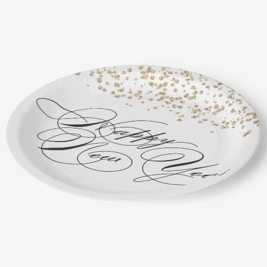 Silvester Party Paper Teller (Schrägansicht)