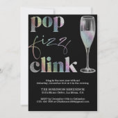 Silvester Party Sparkle Rainbow Cheers Einladung (Vorderseite)