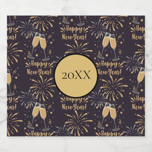 Silvester Party Sparkling Weinwanderwege Mendrisio Schaumweinetikett (Einzelnes Label)