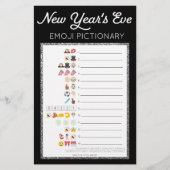 Silvester Party-Spiel Emoji (Vorderseite)