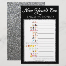 Silvester Party-Spiel Emoji