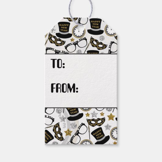 Silvester-Party-Tags Geschenkanhänger (Vorderseite)
