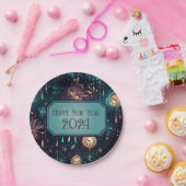 Silvester Party Teller - farbenfrohe Uhrengestaltu (Party)