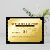 Silvester Party Ticket Real Folieneinladung (Stehend vorne)