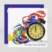 Silvester-Party-Uhr Einladung (Vorne/Hinten)