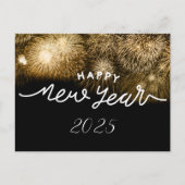 SILVESTER POSTCARD MIT GOLDENEN TONNEN POSTKARTE (Vorderseite)