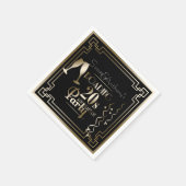 Silvester Roaring 20er Art Deco Gold Frame Serviette (Ecke)