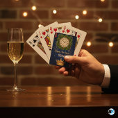 Silvester Royal Clock & Crown Benutzerdefiniert Spielkarten