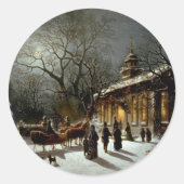 Silvester Runder Aufkleber (Vorderseite)