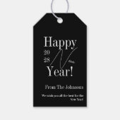 Silvester schwarz und weiß geschenkanhänger (Vorderseite)