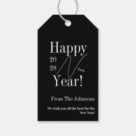 Silvester schwarz und weiß geschenkanhänger