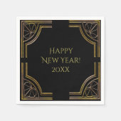 Silvester Schwarzes Gold Serviette (Vorderseite)