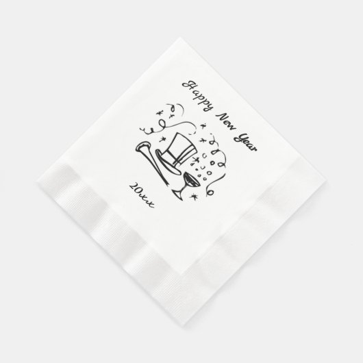 Silvester Serviette (Ecke)