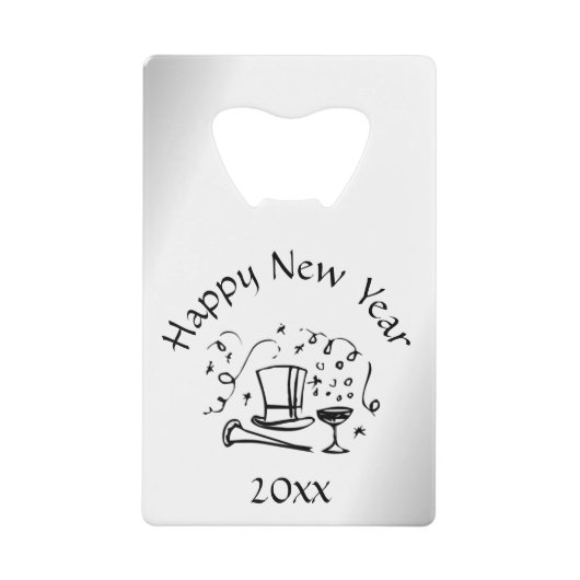 Silvester Silver Dating Geldkarten Flaschenöffner (Vorderseite)