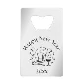 Silvester Silver Dating Geldkarten Flaschenöffner (Rückseite)