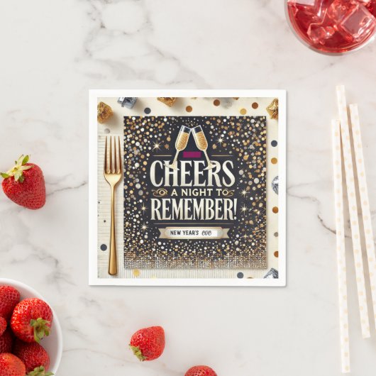 Silvester Standard Cocktail Serviette (Beispiel)