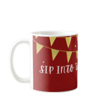 Silvester-Tasse – Festliches Rot & Gold 202