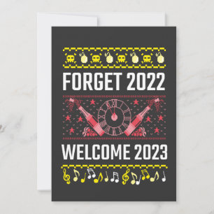Silvester Vergiss 2022 Willkommen 2023 T-Shirt Einladung