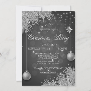 Silvester-Weihnachtsbälle Zweige Weihnachtsfirma Einladung
