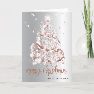 Silvester Weihnachtskarten Eleganter funkelnder Feiertagskarte