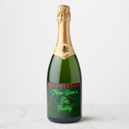 Silvesterabend blubbly Sparkling Wine Label (Set v Schaumweinetikett