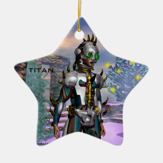 SILVESTERABEND EINES CYBORG/ARES KERAMIK ORNAMENT (Vorne)