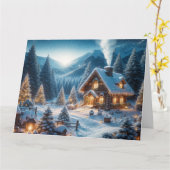 Silvesterabend im Alpenraum - Ihre eigene Botschaf Karte (Gelbe Blume)