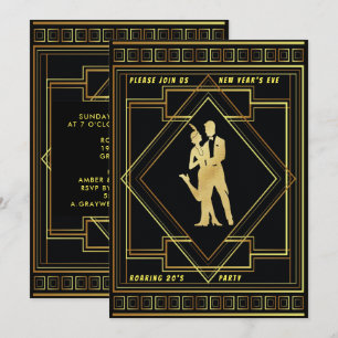 Silvesterabend in den 20er Jahren, Vintages Party, Einladung