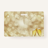 Silvesterabend mit Champagnerbrille Ausweis (Rückseite)