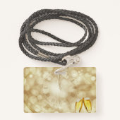 Silvesterabend mit Champagnerbrille Ausweis (Rückseite mit Schlüsselband)