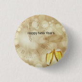 Silvesterabend mit Champagnerbrille Button (Vorderseite)