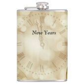 Silvesterabend mit Champagnerbrille Flachmann (Vorderseite)