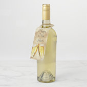 Silvesterabend mit Champagnerbrille Flaschenanhänger (Angewinkelt)