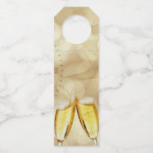 Silvesterabend mit Champagnerbrille Flaschenanhänger (Rückseite)