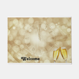 Silvesterabend mit Champagnerbrille Fußmatte