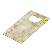 Silvesterabend mit Champagnerbrille Geldbeutel Flaschenöffner (Vorderseite Schrägansicht)