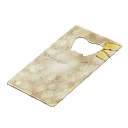 Silvesterabend mit Champagnerbrille Geldbeutel Flaschenöffner (Rückseite Schrägansicht)